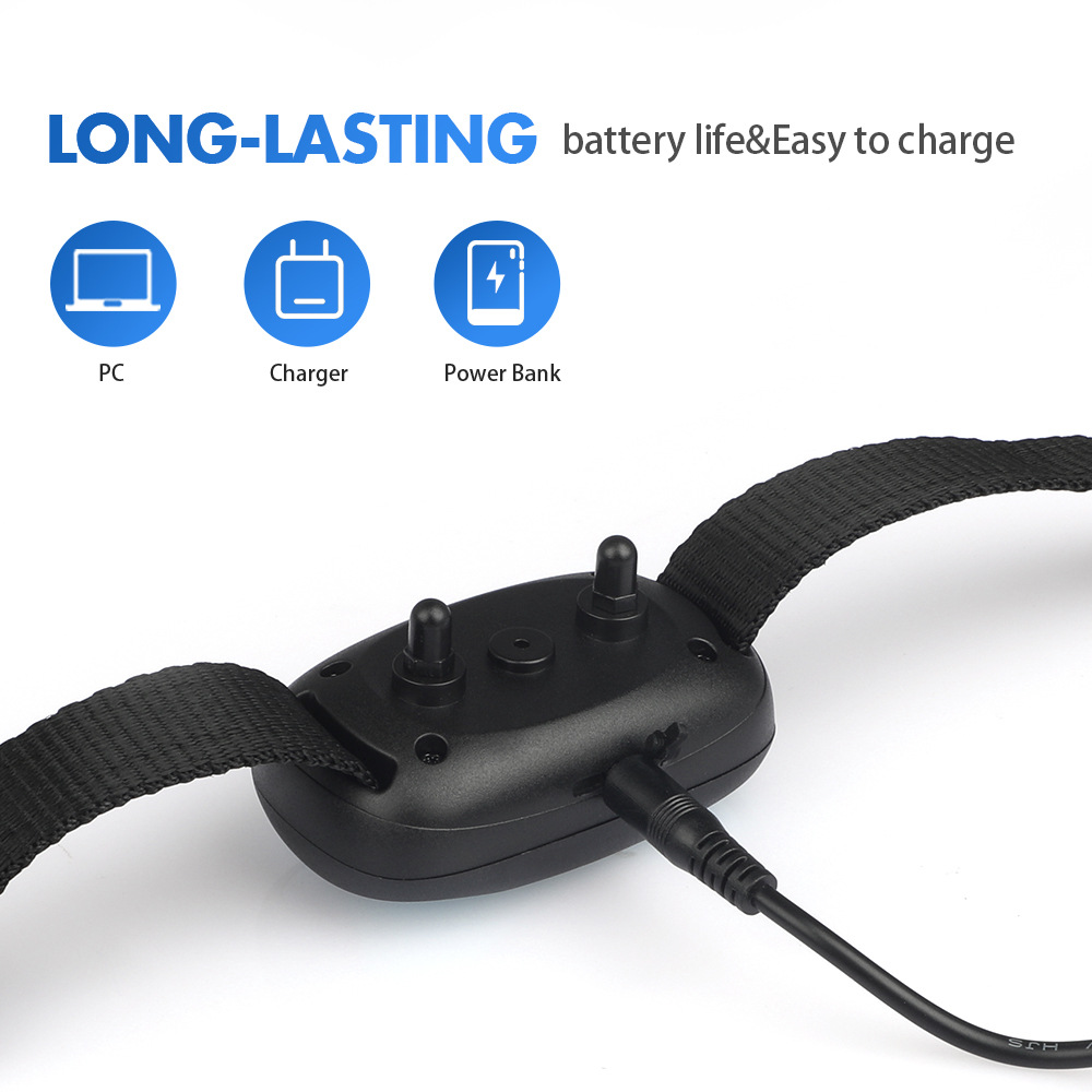 亚马逊热销止吠器充电款声音震动宠物用品训练器项圈防狗叫止吠器