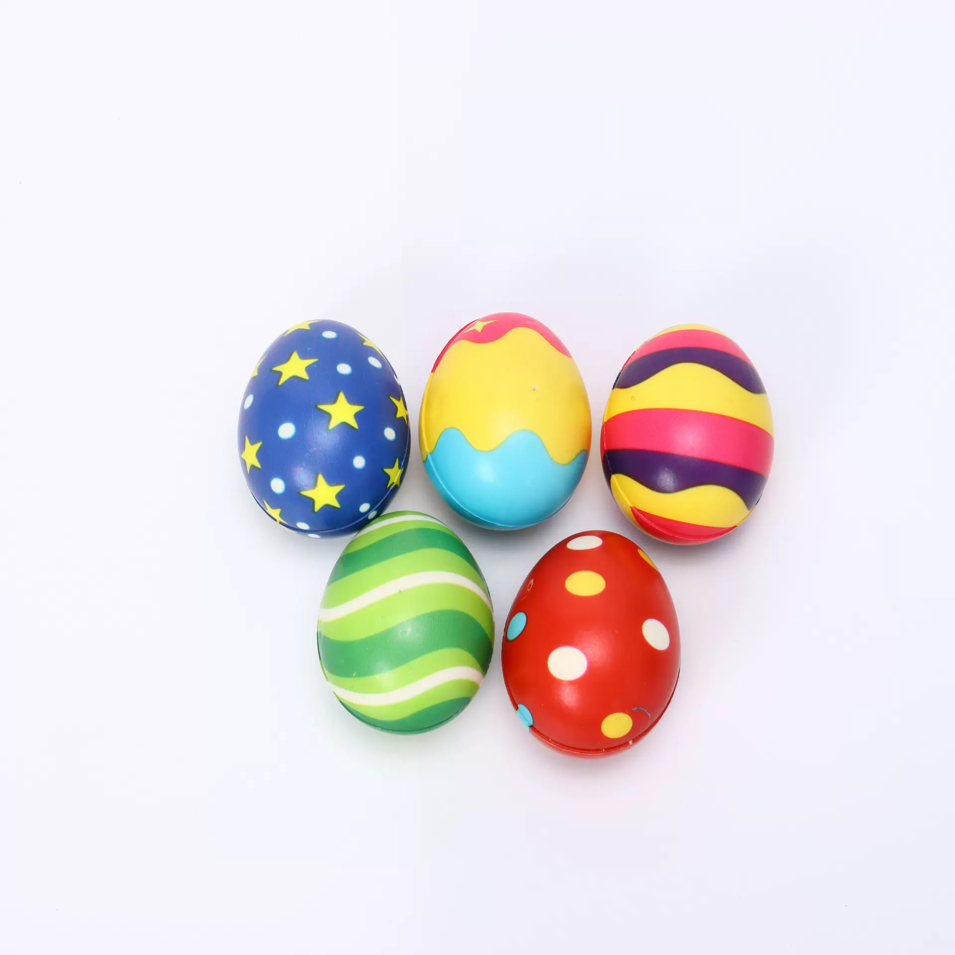 新款彩蛋捏捏乐PU创意摆件慢回弹复活节彩蛋解压彩色卡通彩蛋玩具