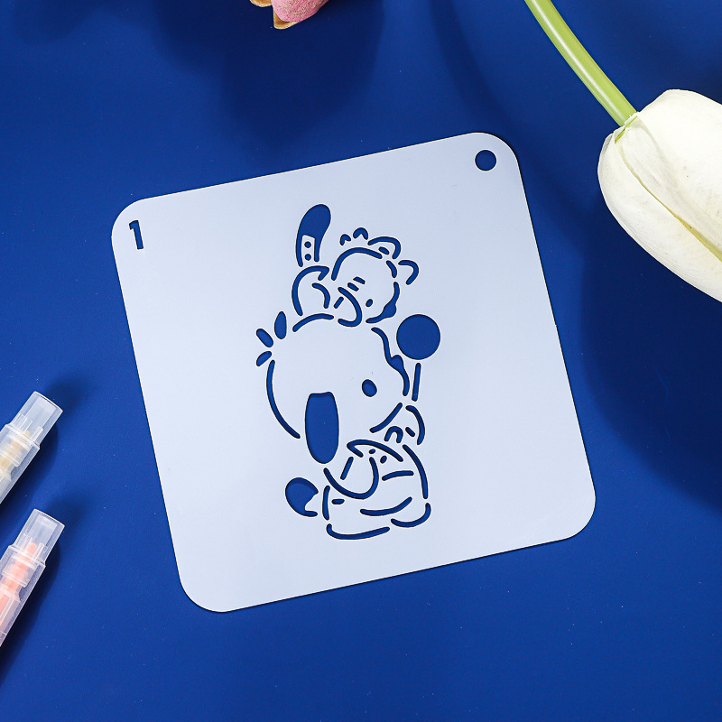 子供の絵画テンプレート中空絵画小学生手書き新聞テンプレートこすり型漫画ペット描画ツール|undefined