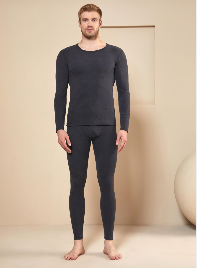 Men's thread patch suit-dark gray