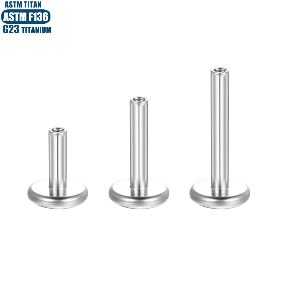 Pointed titanium steel lip stud product view