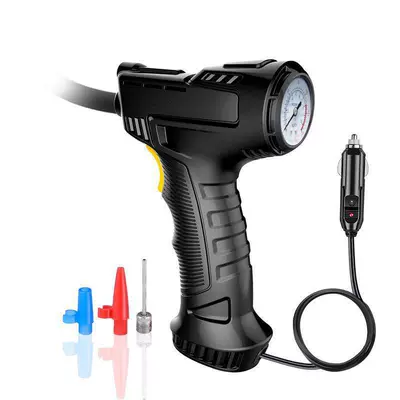 Factory direct sales wireless air pump with digital display, portable car air pump for emergency use in cars, electric motorcycles, and bicycles (Hava nasosu) - wired-pointer-clock