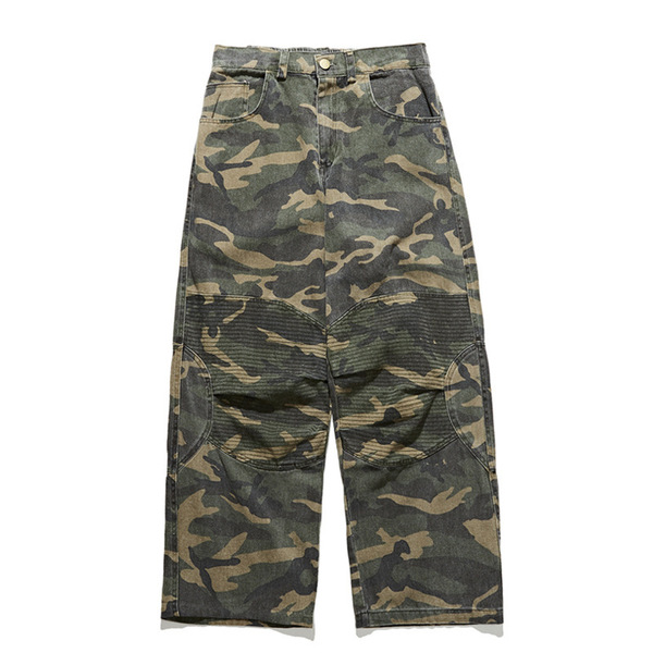 Japanese retro camouflage trousers for men and women
