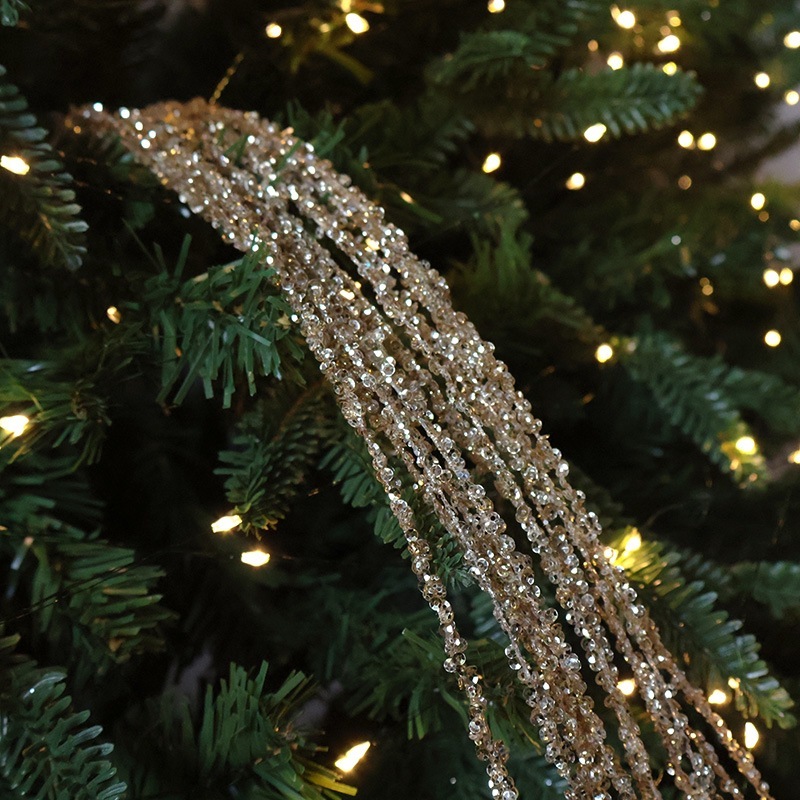 滝銀河美しいクリスマスツリー装飾シャンパンビッグスパンコールインタッセルタンポポグリッター花火ボール挿し木|undefined