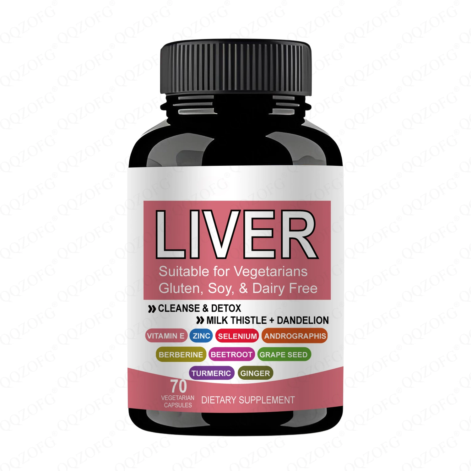 Лучшие продажи Amazon: Капсулы для очищения печени Liver Capsules, 70 капсул, производство на заказ (OEM).