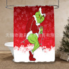 Christmas Shower Curtains Partition curtain waterproof Antifungal Shower curtain Amazon Electricity supplier Selling Punch holes Polyester fabric Shower Curtains