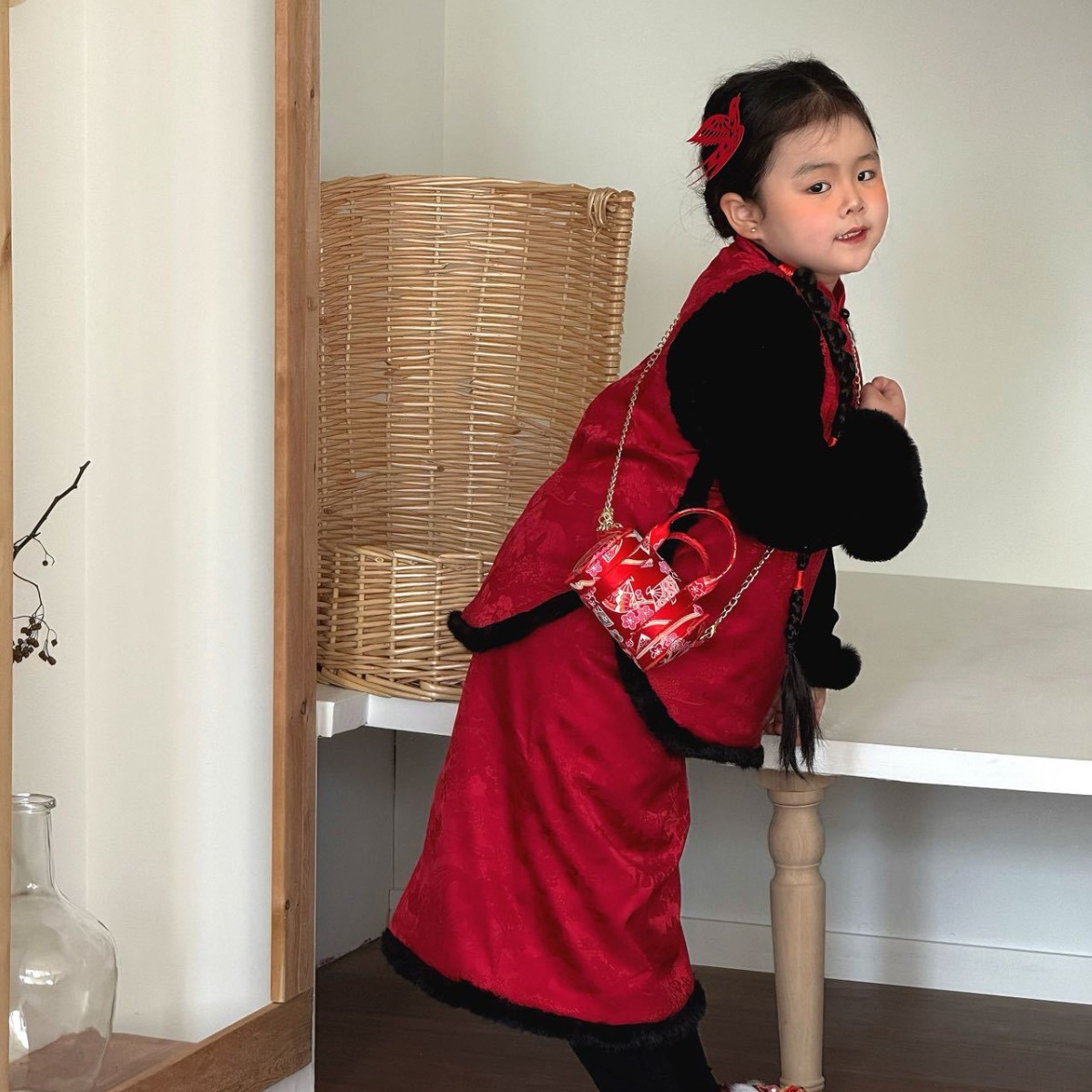 Bolsas de niños rojas de estilo nacional, Festival de Primavera, sobre rojo de Año Nuevo para niñas y niños, 2026 bolsos de cambio de cadena de Año Nuevo