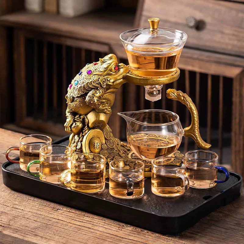 Glass automatic tea set for home use for office, high-end teapot