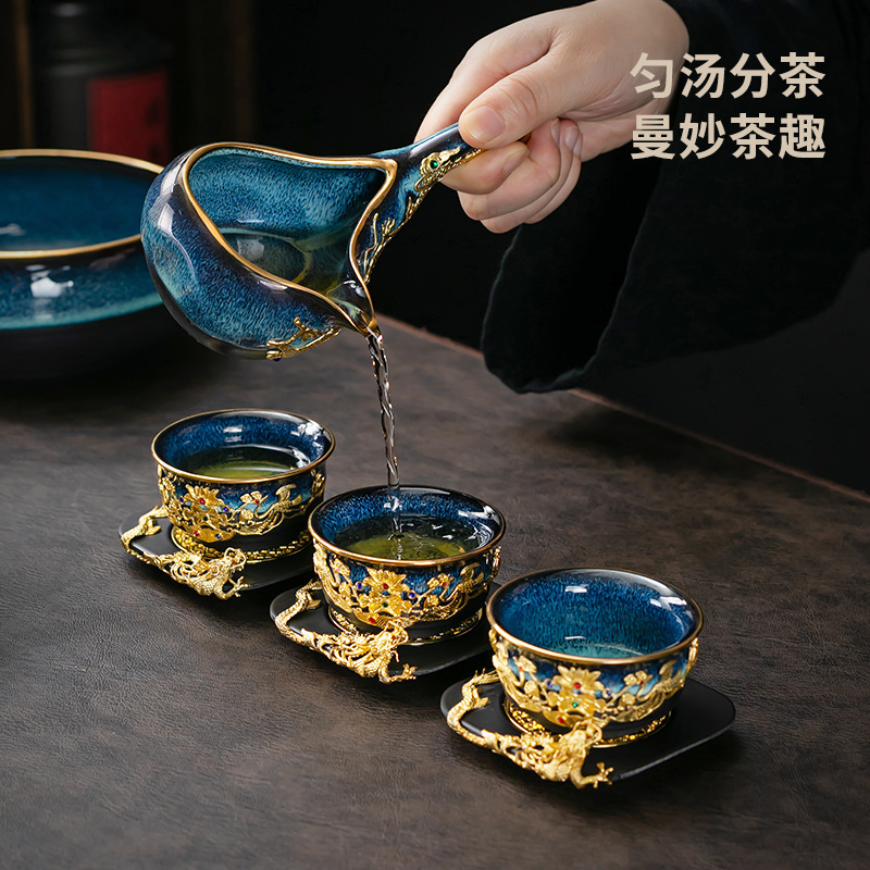 金入れ玉茶器セット高級家庭用工夫茶器オフィスビジネスプレゼント陶磁器茶器ギフトセット|undefined
