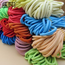 彩色单股软圆松紧宽皮筋松紧绳弹力带约5mm发饰辅料宝宝裤腰带