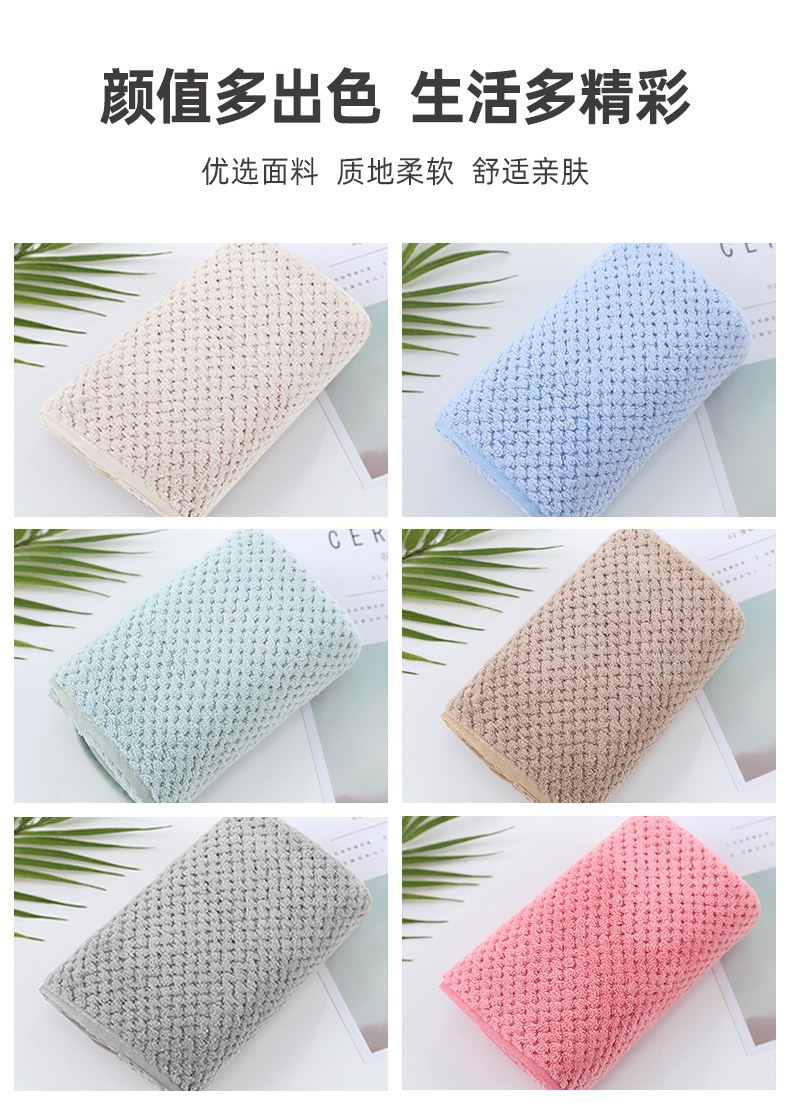 Coral Fleece Bath Towel 70x140cm Thick Absorbent Quick Dry Wrap Towel for Shower Beach and Home Use overview