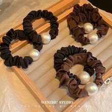 头绳女珍珠头饰发绳感女皮筋高马尾扎头绳网红新款仿珍珠皮筋