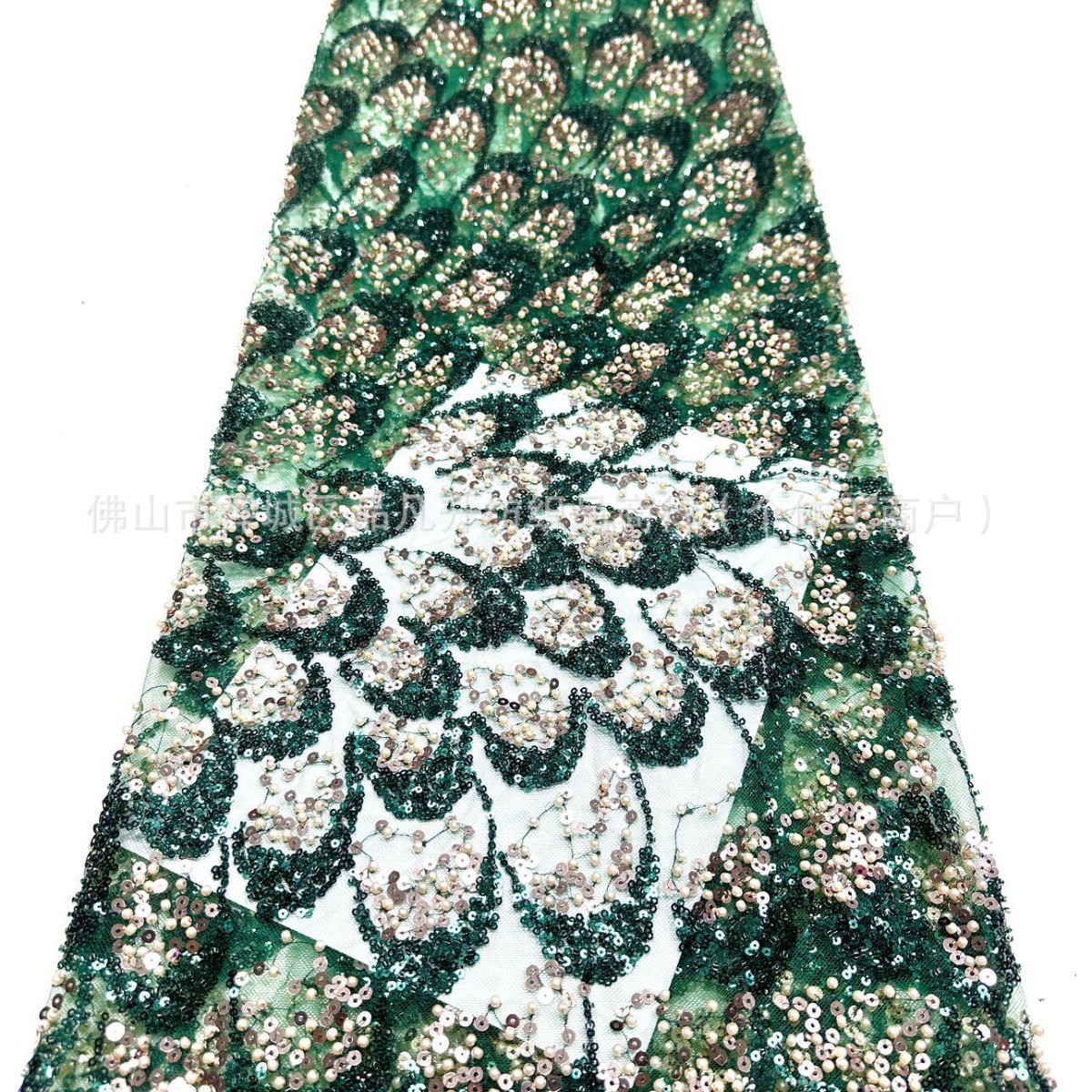 Nueva moda de la industria pesada tela bordada de perlas Gaoding cena de fiesta vestido de baile tela de trajes de vestido transfronterizo