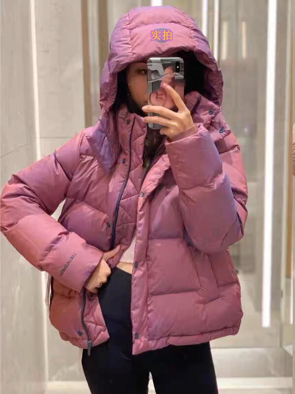 lulu同款原标Wunder Puff四格泡芙羽绒服白鸭绒连帽外套女高品质|undefined