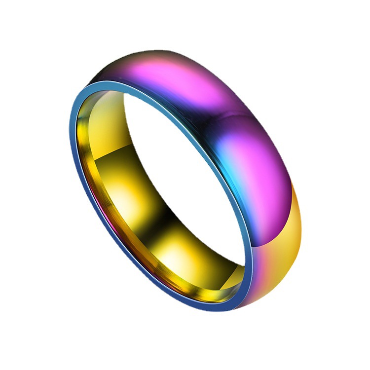 Anillo de Acero Inoxidable de Color Liso que Realza el Temperamento, Anillo Liso Minimalista y Moderno para Parejas, Joyería Popular Transfronteriza en Europa y América. image 7