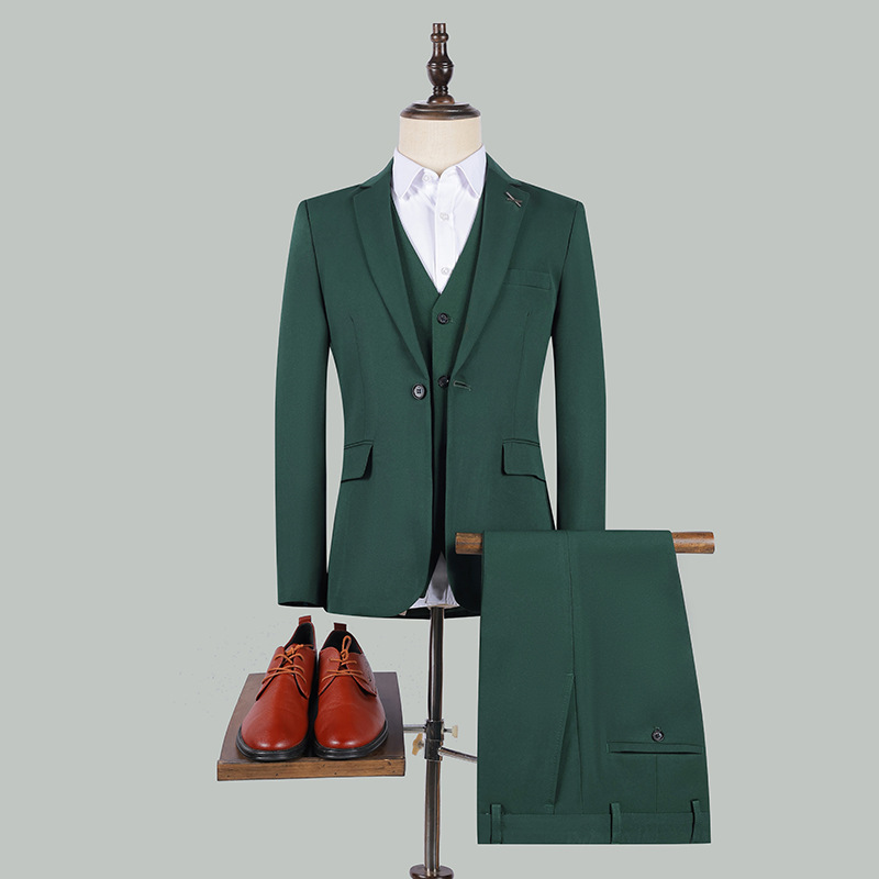 New men's business suit three-piece casual foreign trade cross-border suit men's wedding groom dress suit coat New men's business suit three-piece casual foreign trade cross-border suit men's wedding groom dress suit coat