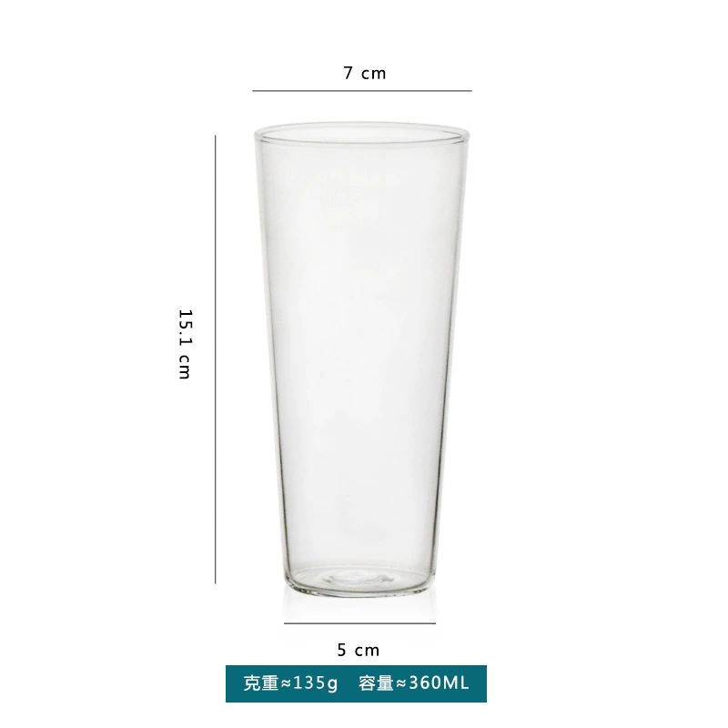 Transparent capacious tea cup, flavored tea, mousse, creative glass, simple and elegant design