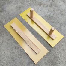 双柄刮板黄色塑料大板泥工大刮刀双柄塑大刮板批灰抹子泥刀抹泥板