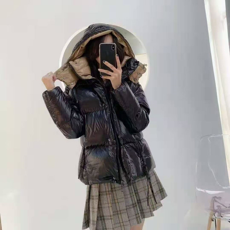 m蒙家短款羽绒服2025年冬季新款加厚拼色鹅绒面包服宽松1616蒙口|undefined