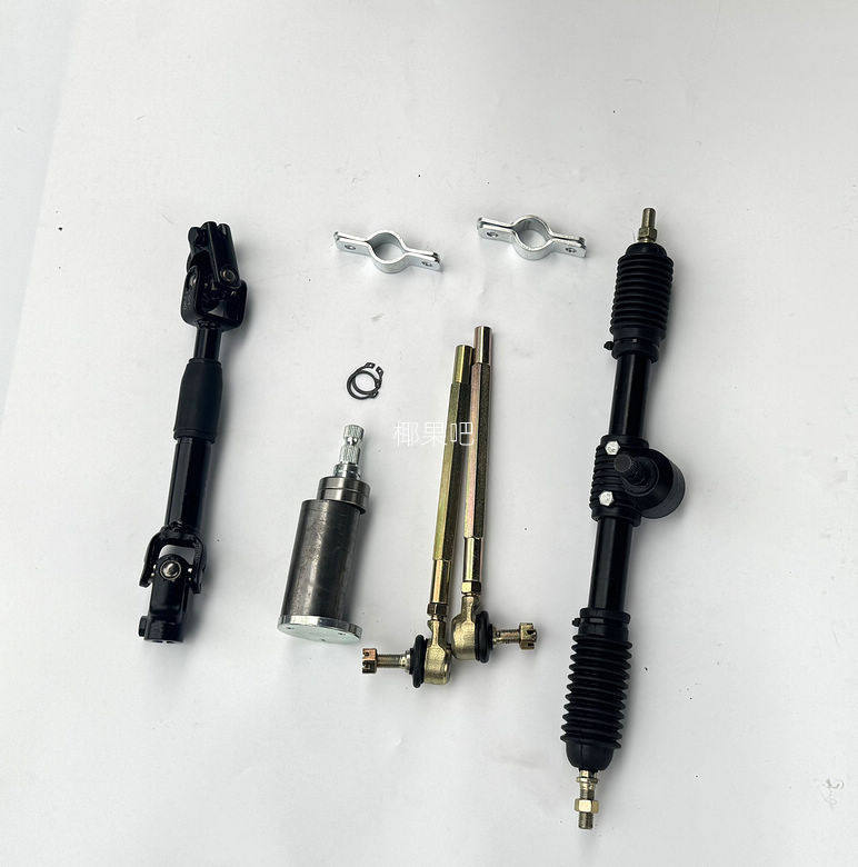 DIY Four-Wheel Electric Motorcycle Go-Kart Parts 32-42cm Steering Gear Steering Wheel Steering Rod Ball Joint