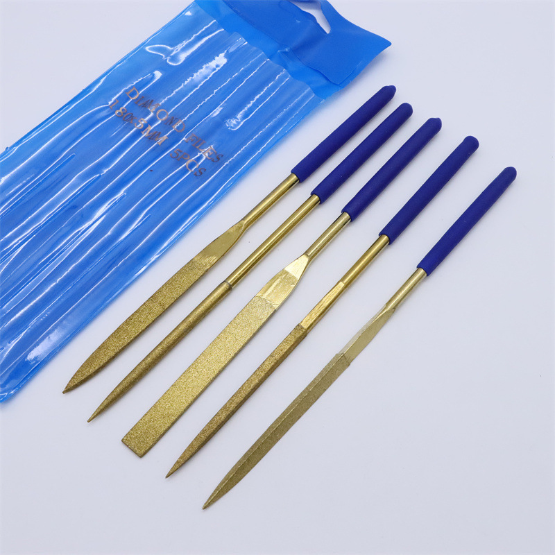 手表维修工具 修表锉刀 打磨三角锉 钟表圆锉 大平锉 金钢锉5支装