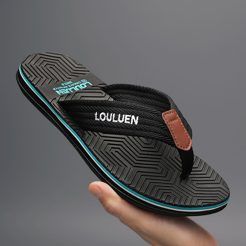 New summer flip-flops for men, non-slip outer wear, Korean version eva beach slippers, men's sandals, flip-flops, fashionable men's shoes