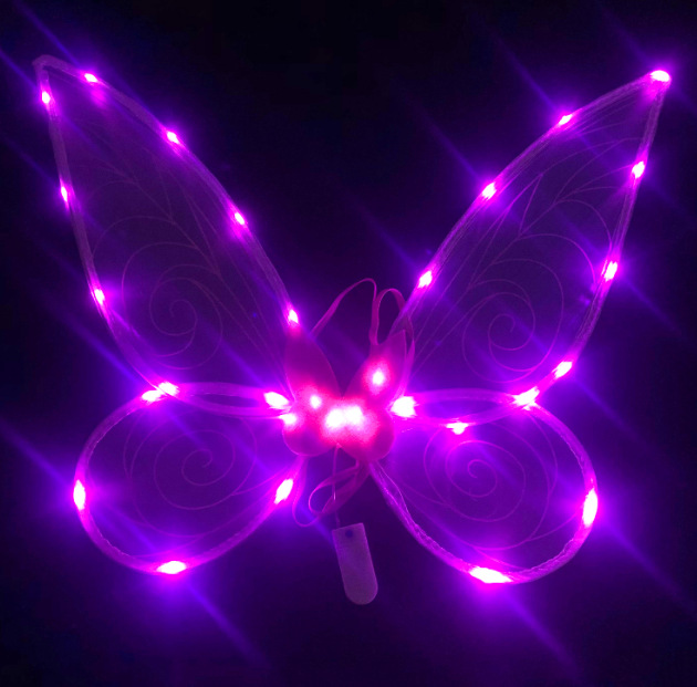 Amazon crossover niños adultos decoración con alas de luz Halloween adultos niños espalda con alas de luz intermitente