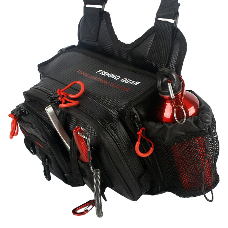 En stock venta al por mayor multi-funcional bolsa de Luya camarones de madera bolsa de cebo falso Placa de hierro bolsa de cebo artificial mochila bolsa de hombro BOLSA DE PESCA repelente al agua image 1