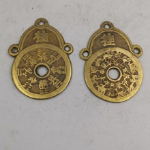 仿古铜做旧葫芦十二生肖带柄八卦铜钱 古币纳财 家居挂件