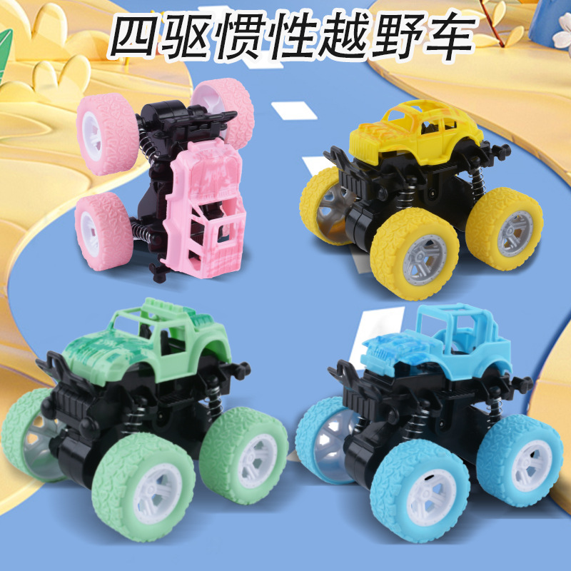 Niños cuatro tracción inercia vehículo todoterreno resistente a la caída acrobacias coches de juguete para niños modelo de automóvil simulación al por mayor