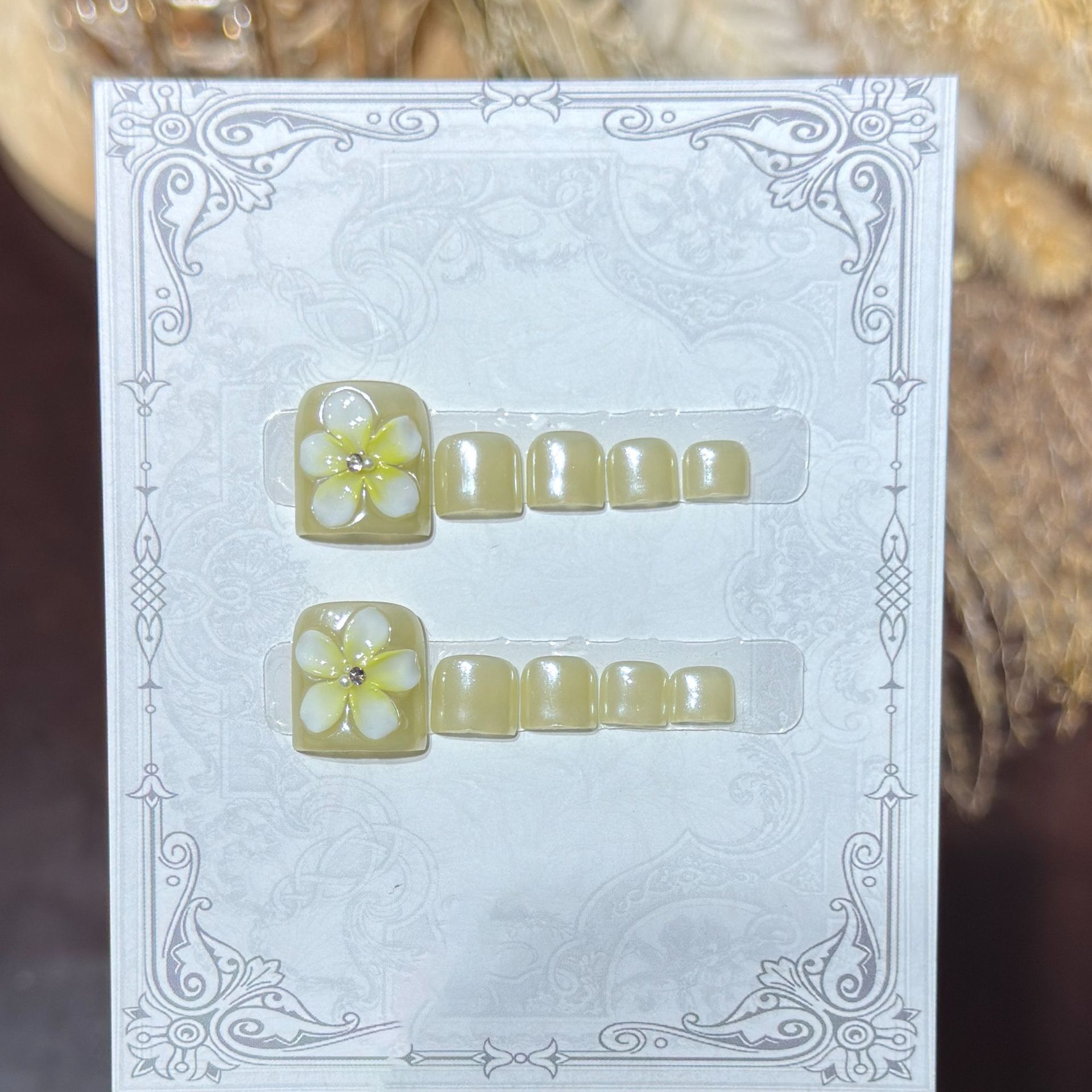 【补价专拍】新款脚甲穿戴甲甲片手工猫眼脚趾甲片假指甲贴片美甲