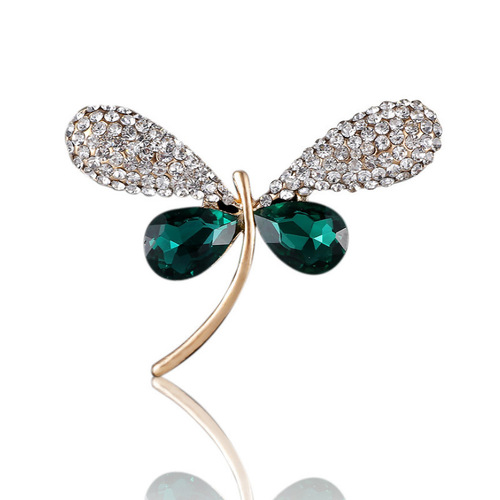 European and American Fashion Crystal Dragonfly Brooch Bouquet Animal Pin, Fashion Women's Clothing Brooch Wholesale