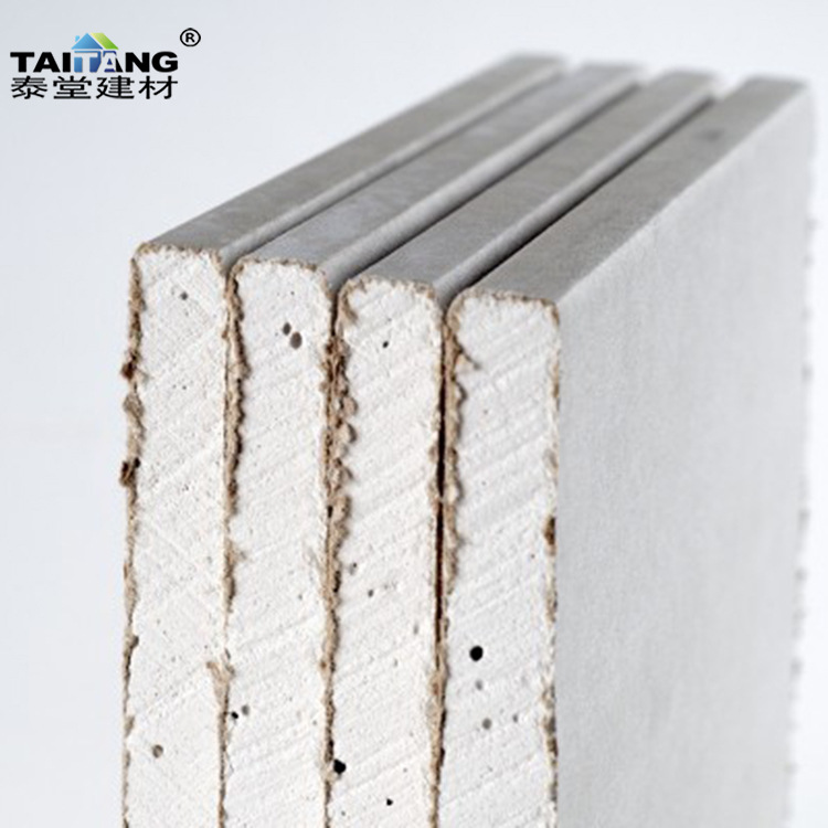 Material de techo de pared de partición de placa de yeso ordinario 9,5mm para partición de sala de placa de yeso de papel ordinario