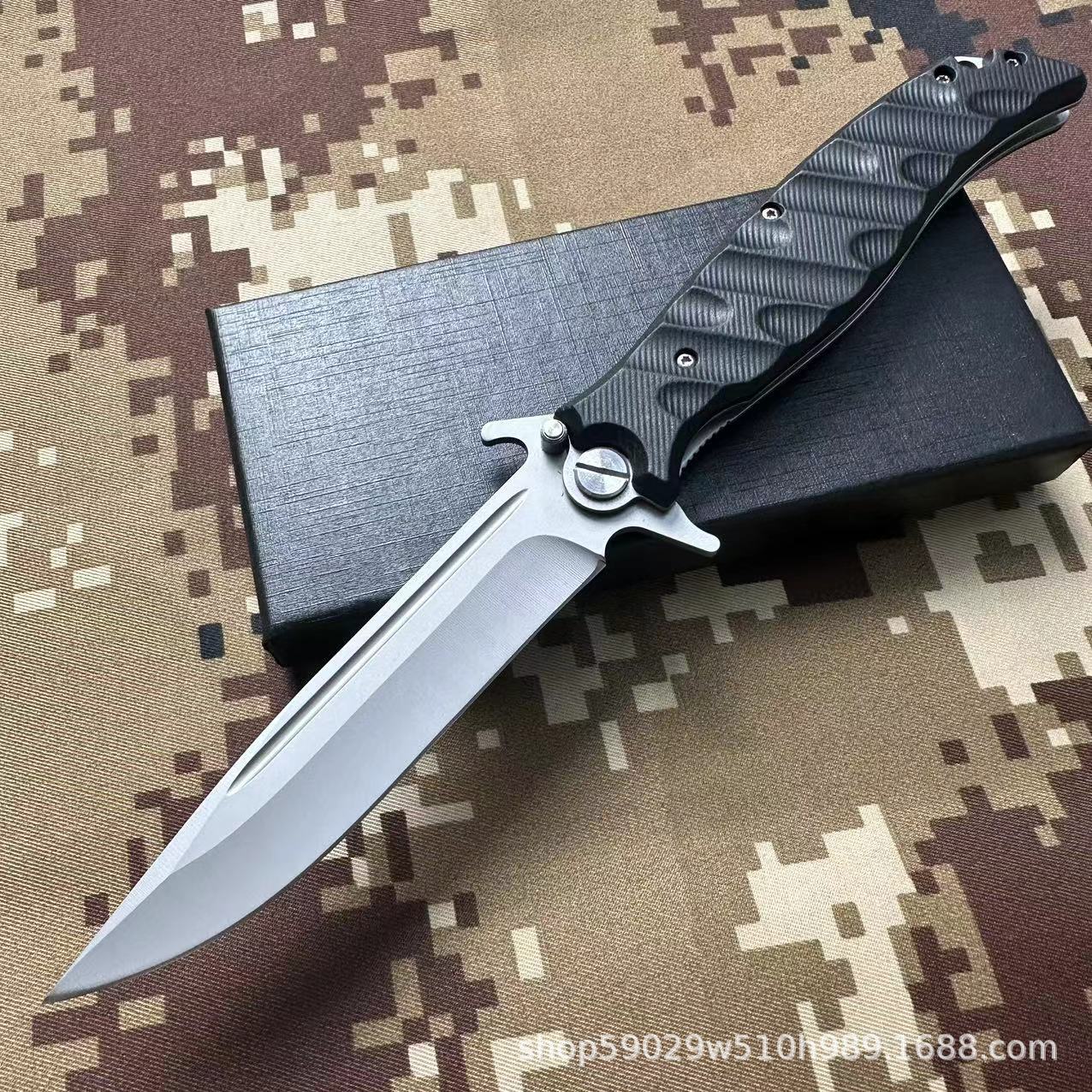 俄罗斯户外刀多功能折叠刀高品质小刀野外求生刀具轴承防身折刀