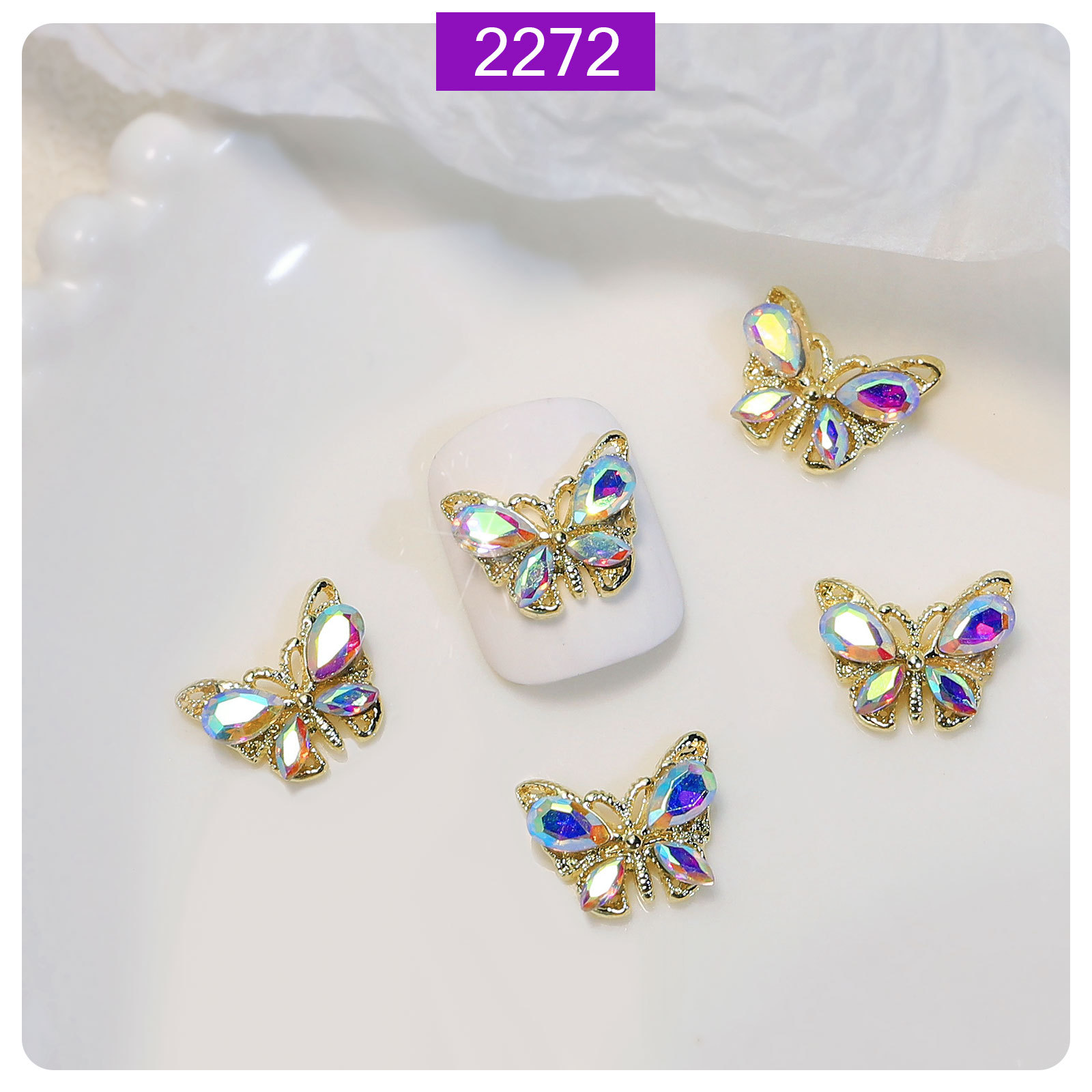 Butterfly Pattern Simple Style Style Simple Style Butterfly Resin Nail Decoration Accessories 1 Piece