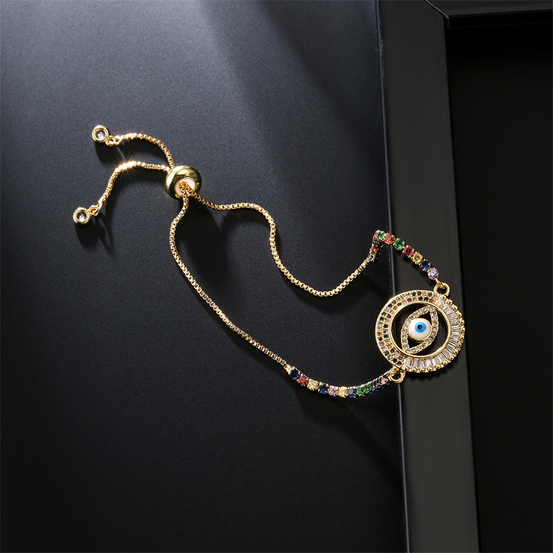 Fashion Eye Copper Bracelets Plating Zircon Copper Bracelets