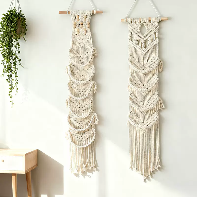 编织挂毯帽子收纳挂架壁挂式帽架 波西米亚风家居装饰帽子收纳架