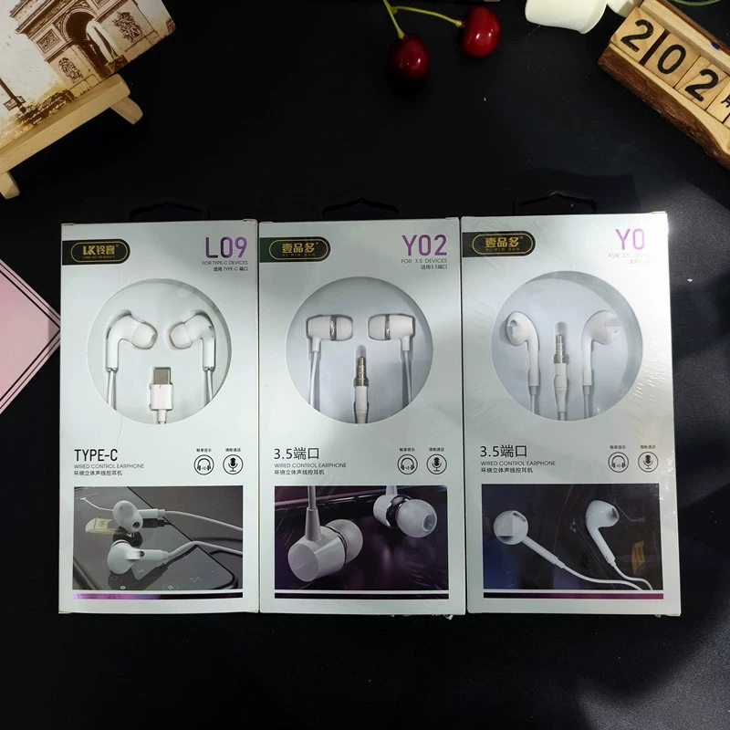 Новое ВХО-Ухо 3,5 круглое отверстие/TYPE-C проводное управление в ухе с микрофоном Музыкальная гарнитура плоская гарнитура оптом