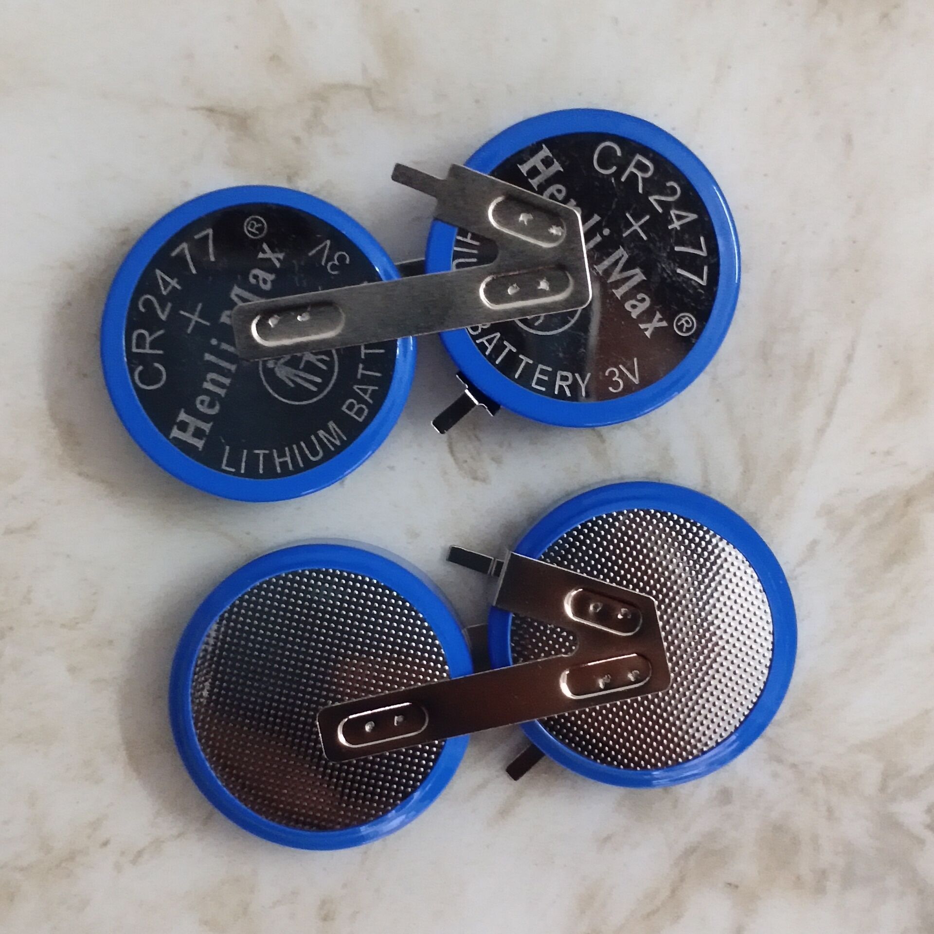 高容量CR2477并联焊脚电池 2000MAH 煤矿人员定位卡3V锂猛电池