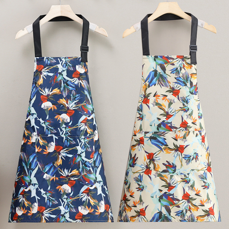 Grembiule da cucina impermeabile a fiori per uomo e donna resistente_voghion.com