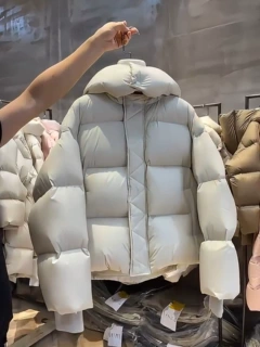 2024年冬季新款高品质棉衣超厚短款宽松棉服小个子连帽面包服外套