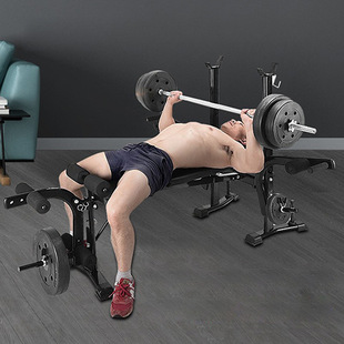 Indoor Smith machine comprehensive training device horizontal push squat rack multi-functional barbell home all-in-one machine fitness equipment