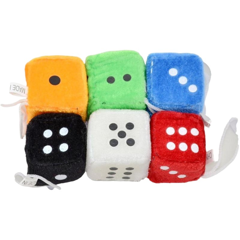 Yiwu peluche 6cm oro terciopelo dados colgante de coche colgante de coche coche tridimensional colgante de coche al por mayor lindo