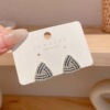 Silver needle, fashionable fresh earrings from pearl, accessory, silver 925 sample, simple and elegant design, wholesale