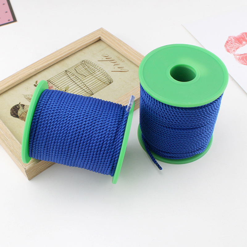 厂家供应装饰绳彩色扭绳装饰绳2-5mm棉绳多种颜色选择服装挂牌绳