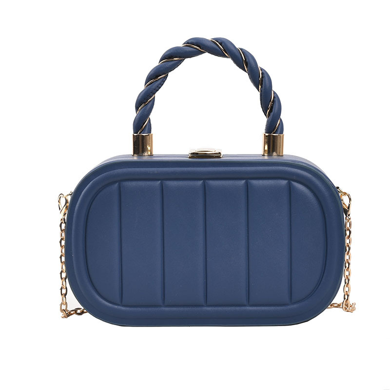 Bolso de mano tejido de patrón vertical con textura popular transfronteriza para mujer 2023 bolso de caja cuadrada pequeña con cadena de mensajero de un solo hombro