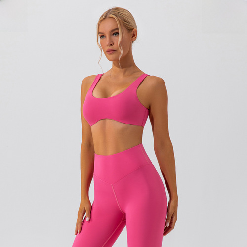 24 New Summer and Autumn European and American Bare Sensation Lulu Yoga Pants Tight Sports Bra for Women Fitness Yoga Bra