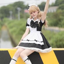 日系甜美可爱粉白女仆装cosplay洛丽塔lolita二次元软妹女佣制服