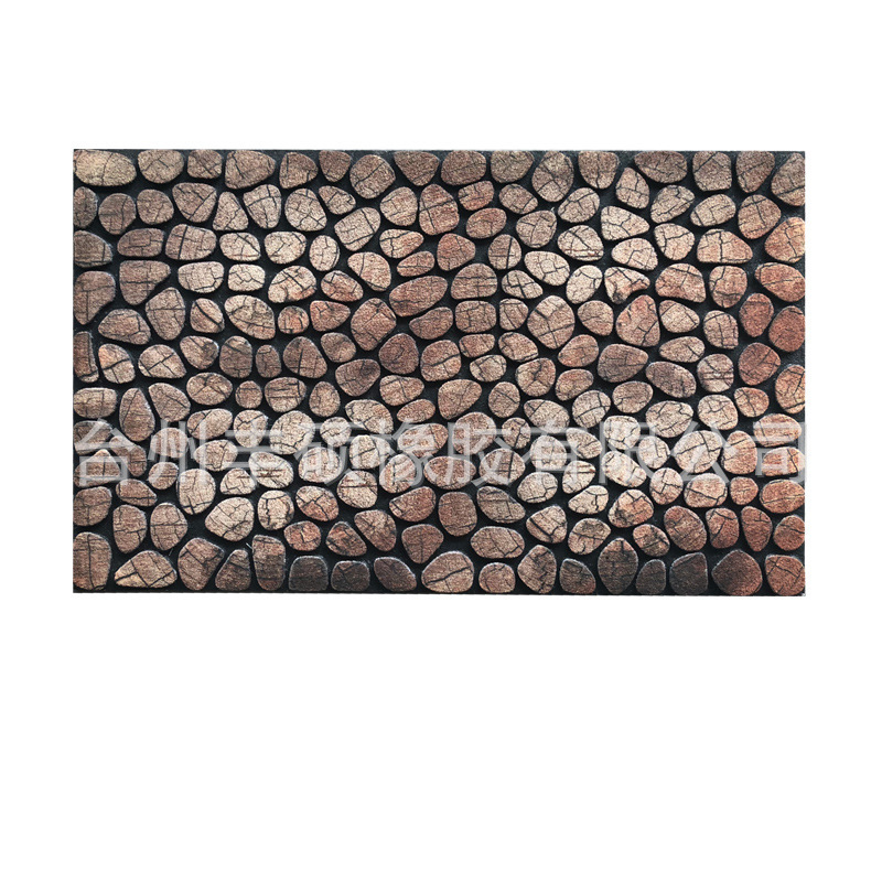 美式别墅蹭土脚垫大门口植绒橡胶地垫