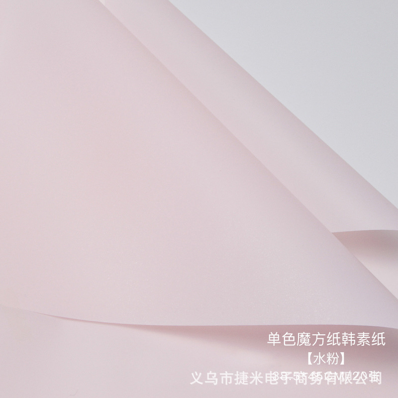 Embalaje de flores Papel de haz coreano Florería Ramo Material de embalaje Papel mate translúcido Papel liso coreano Papel de flores